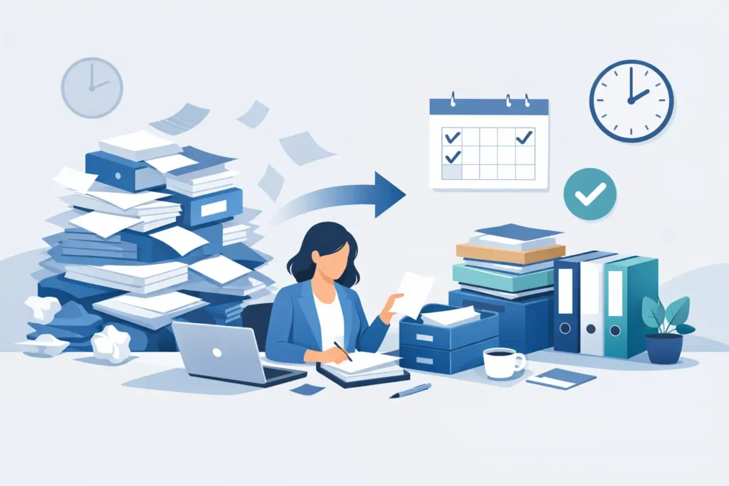 Administratie opschonen en achterstand oplossen